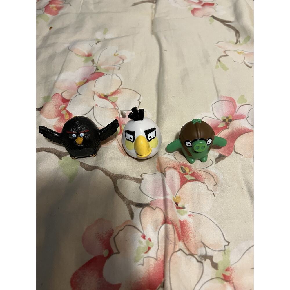 Mattel Angry Birds Plastic Action Figure Board Game Piece (Lot of 3)